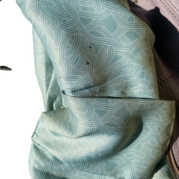 The Sak Exclusive Lavender Studded Leather Shoulder Bag adjustable strap. - Picture 8 of 14